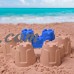 Kids Beach Sand Toys Set for Gift with Sand Molds,Mesh Bag, Sand Wheel,Tool Play Set, Watering Can, Shovels, Rakes, Bucket ,Sea Creatures, Castle Molds 18 PCs F-129   